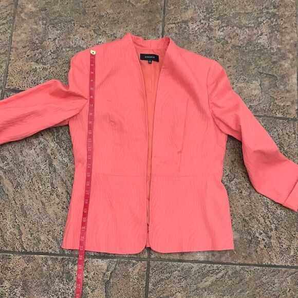 Jones Wear Size 10 Tangerine Snap Waist Rolled Sleeve Woman’s Casual Work Jacket - Picture 7 of 7